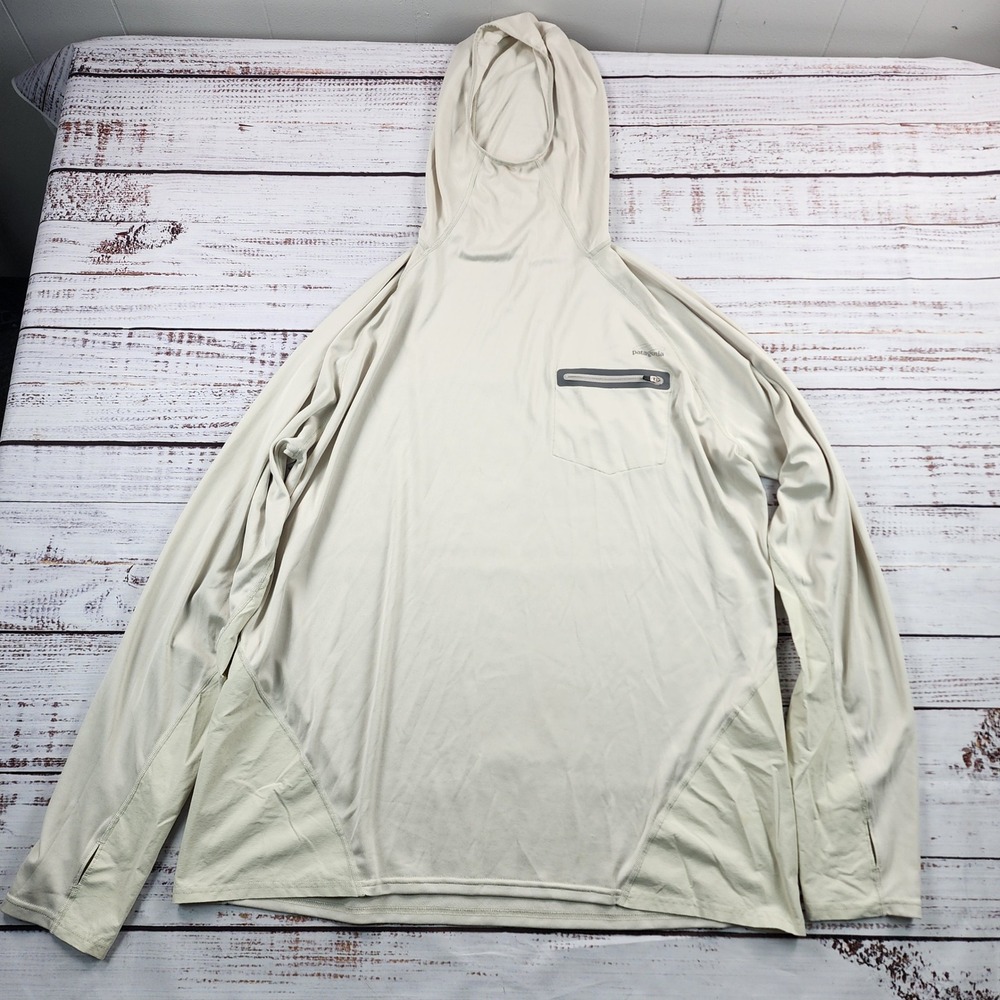 Patagonia Sunshade Technical Hoody Men's XXL Gray UPF 45 Fishing Shirt 52655